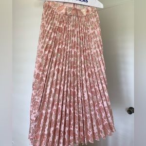 KATE SPADE - Jacquard Skirt Pink Rose with Metallic SIZE 2